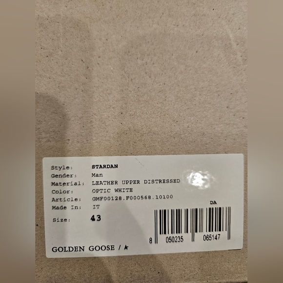 Golden goose stardan leather upper distressed optic white size 43 preowned - Picture 2 of 6